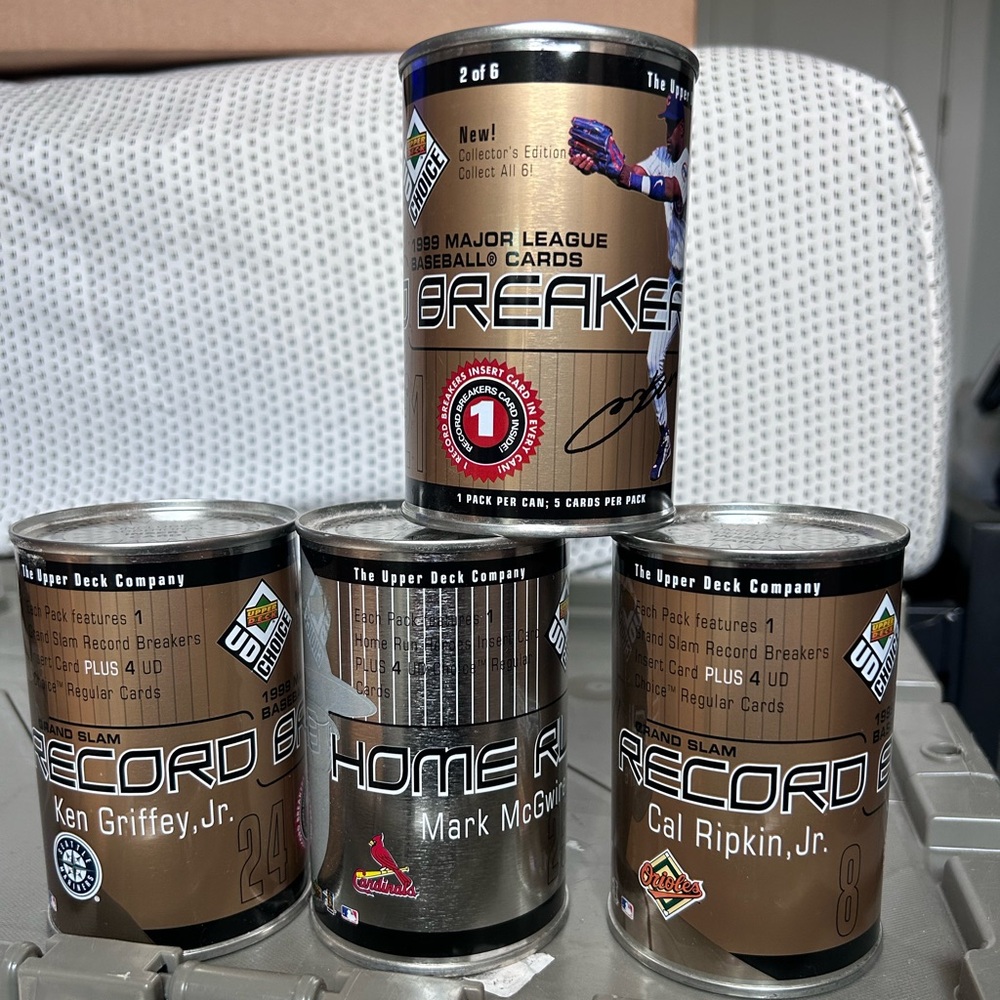 1999- Upper Deck Baseball Card Cans Set